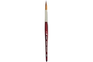 Princeton Velvetouch Long Round Brush, Synthetic, Short Handle, Size 14, 1 Count