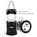 CMB 2-in-1 Rechargeable Camping Lantern Solar Flashlight Emergency Lantern with USB Power Bank (Black)