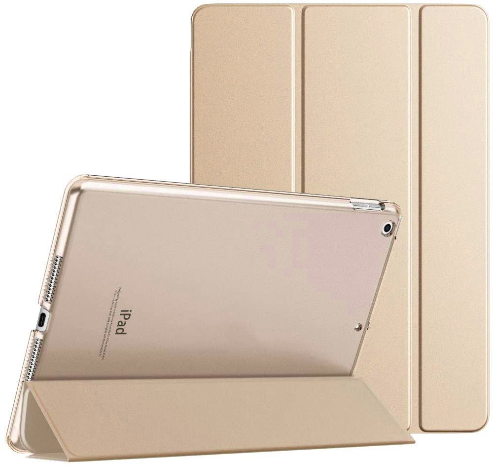 Magnetic Slim Stand Case Cover for iPad 9.7 5th Gen (2017) iPad 6th Gen (2018) iPad Air 1 iPad Air 2 (Gold)