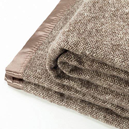 spencer & whitney Bed Throws Blankets Wool Blanket Brown Herringbone