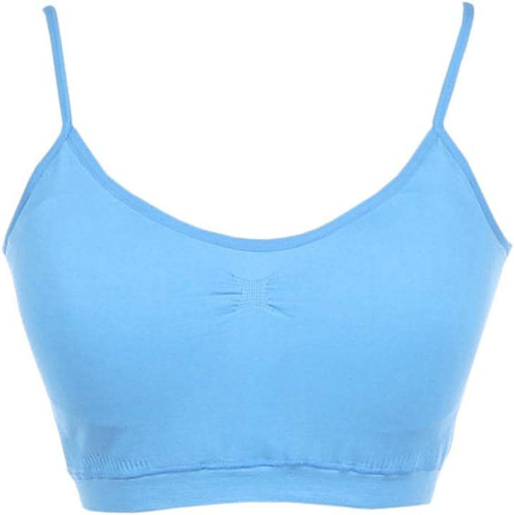 MB Trend Junior Size Seamless Sports Padded Bralette Bra Spaghetti Cami Tank Top