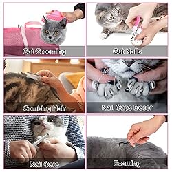 JULMELON Cat Washing Bag 10 PCS Set, Adjustable Cat