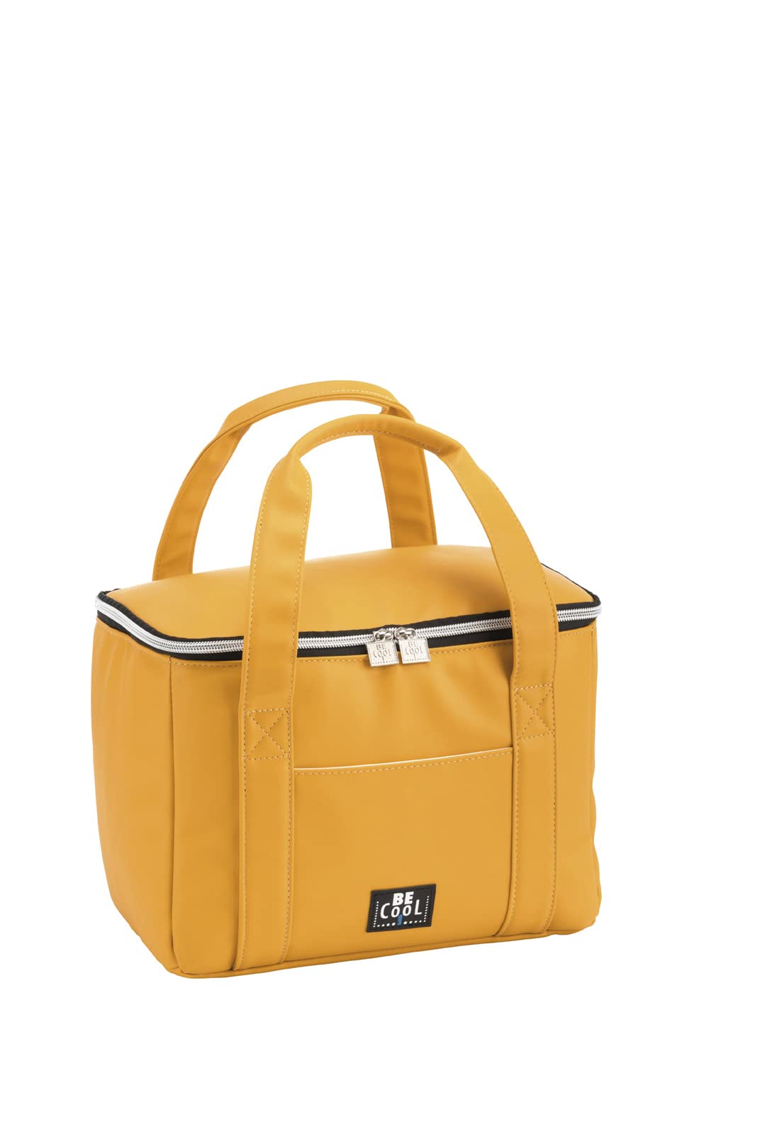 Elegant City Cool Bag in Yellow 28 x 18 x 21 cm Approx. 10.5 L Volume with Wide Carry Handles for Picnics, School, Excursions, Travel, Cosmetics