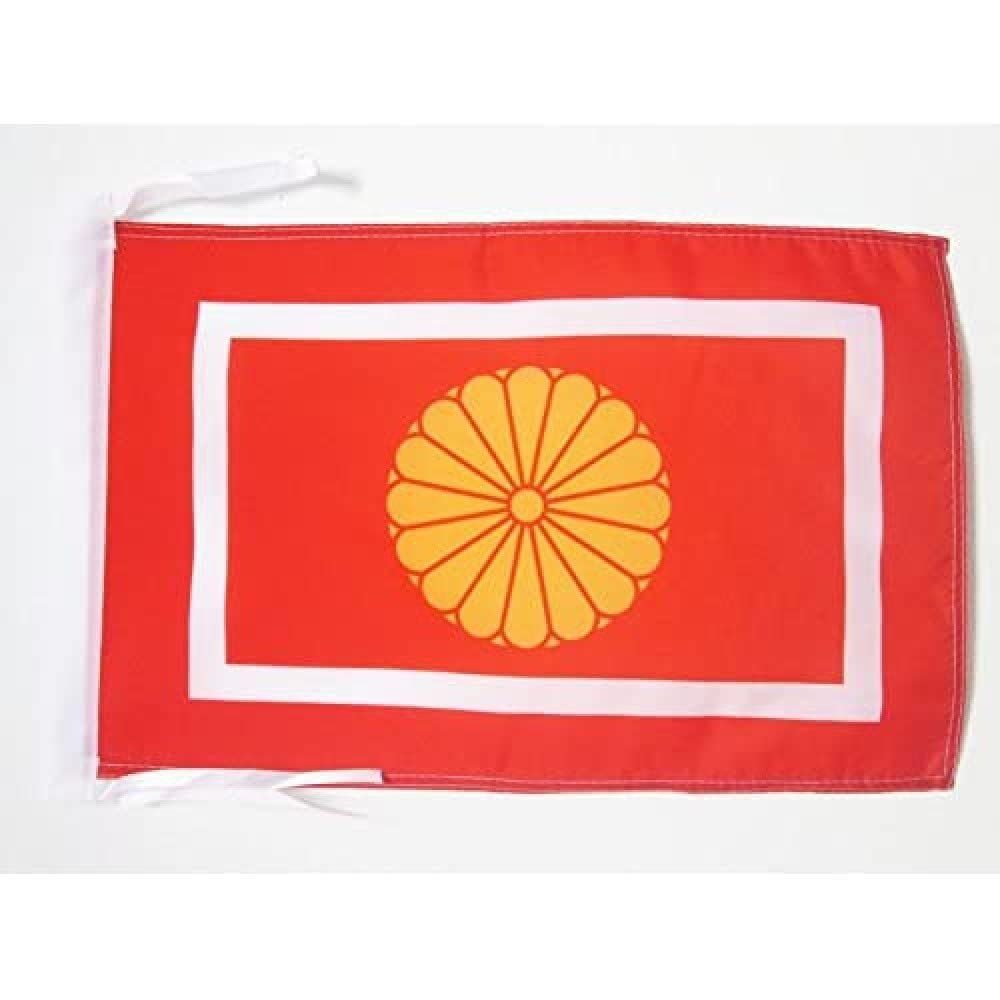AZ FLAG - Kotaishi Crown Prince of Japan Flag - 18'' x 12'' - 100% Polyester imperial Japanese Small Banner with Two Cords - Fade Resistant - Vivid Colors - 18x12 in - 45x30 Cm — image 1