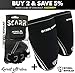 Steel Sweat Workout Gloves - Best for Weightlifting Gym Fitness Training and Crossfit – Made for Men and Women who Love Lifting Weights and Exercise - Leather SCARR Black Large