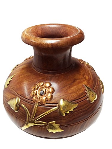 Special gift for your sister wooden flower vase ,lota shape flowe…