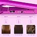 Ovonni Nano Titanium Hair Straightener Dual Voltage 1 3/4 Inch Wide Plate Flat Iron Professional Instant Heat Up Auto Shut Off Adjustable Temperature Straightener Iron for All Hair Types (1.75 inch)