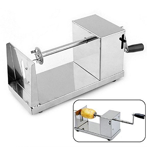 MSPowerstrange Potato Slicer Manual Stainless Steel Twisted Spiral French Fry Vegetable Cutter