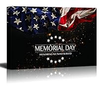 Canvas Wall Art Memorial Day Canvas Prints Home Artwork Decoration for Living Room,Bedroom - 12x18 inches