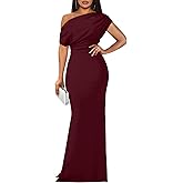 YMDUCH Women's Elegant Sleeveless Off Shoulder Bodycon Long Formal Party Evening Dress