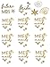 Bachelorettesy Wedding Temporary Tattoos 6 Sheets Bride Bachelorette Stickers 100+ Metallic Gold Tattoos for Bridal Party, Bachelorette Trip, Bridal Shower Party Decorations, Party Favors (Jewel)