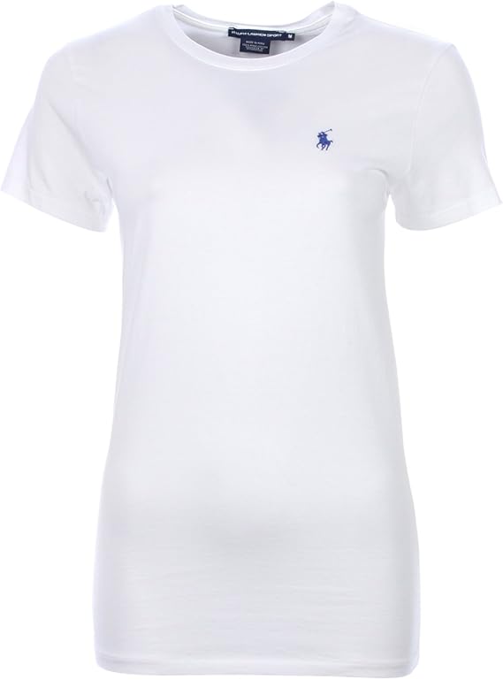 Ralph Lauren Womens T-Shirt Crew Neck White Medium: Amazon.co.uk: Clothing