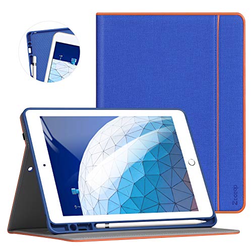 Ztotop Case for 2019 iPad Air 3 10.5 Inch(3rd Generation), Full Body Protective Rugged Shockproof Case with iPad Pencil Holder, Auto Sleep/Wake for 10.5 Inch iPad Air 2019 - CanvasBlue