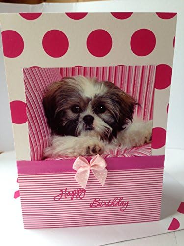 SHIH TZU puppy GREETINGS dog Card handmade dog lover card Happy Birthday Congratulations dog notecard notelet wishes Chillax (A6/C6)
