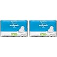 Amazon Basics Thick Maxi Pads with Flexi-Wings for Periods, Long Length, Super Absorbency, Unscented, Size 2, 32 Count, 2 Pack (Previously Solimo)