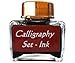 Kentaur Calligraphy Quill Pen Set (CS-0205) - Dip Pen with Brown Turkey Feather, 6 Stainless Steel Nib, and European Ink. Great for Beginner/Enthusiast
