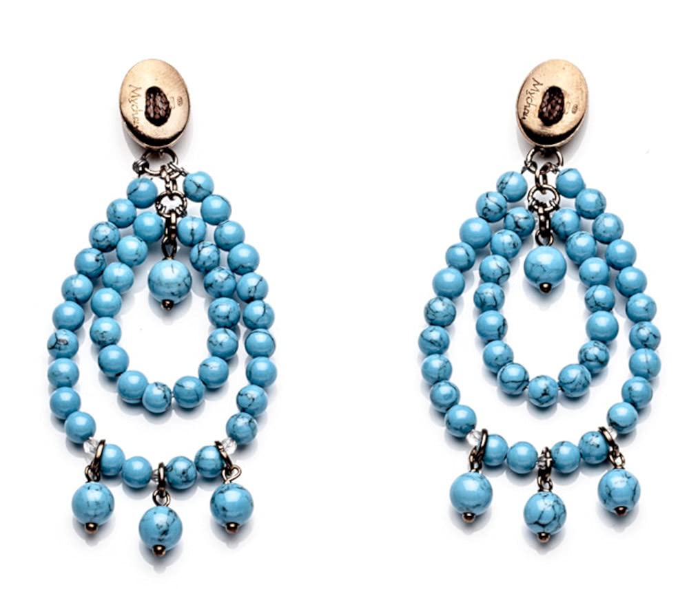 Mychau earrings "BIG CLUSTER" Turquoise
