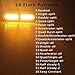 4pcs Ultra Slim 12-LED Surface Mount Grille Flashing Strobe Lights for Truck Car Vehicle Mini LED Light-Head Emergency Beacon Hazard Warning lights 12-24V (Amber)