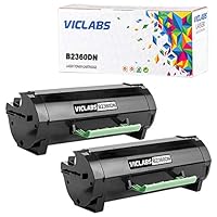 VicLabs Compatible B2360DN Toner(331-9805), Replacement for Dell B2360DN Toner Cartridge for Dell B2360 B2360D B2360DN B3460 B3460D B3460DN B3465 B3465DN B3465DNF Printers-8,500 Pages（2-Pack,Black）
