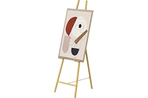 Gold Easel Stand for Sign,Adjustable Easel Dispaly Stand, Metal Easels for Dispalying Pictures,Easels for Wedding Poster Hold