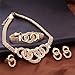 Myhouse Gold Color Bride Charm Bracelet Ring Earrings Necklace Set Decoration 4Pcs Set Wedding Party