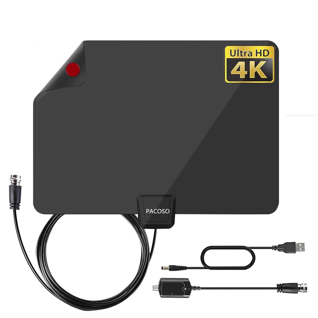 HDTV Antenna, Best Indoor Amplified Digital TV Antenna 60120 Mile