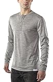 Woolly Clothing Men's Merino Wool Long Sleeve Henley - Everyday Weight - Wicking Breathable Anti-Odor
