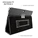 Galaxy Note 10.1 (2014) Case, Snugg - Black Leather Smart Case Cover Samsung Galaxy Note 10.1 (2014) Protective Flip Stand Cover with Auto Wake/Sleep