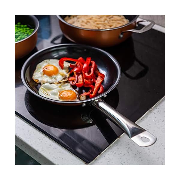 Non-Stick-Cooking-Pans-and-Pots-Set-5-pcs-Oven-Safe-Copper-Cookware-Saucepan-Pots-with-Lids-Kitchenware-Frying-Pan-by-Nuovva Non-Stick Cooking Pans and Pots Set - 5 pcs Oven Safe Copper Cookware - Induction Hob Saucepan Pots with Lids…