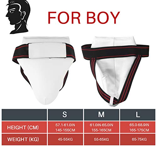 BlueStraw Groin Guard Men Women Taekwondo Boxing Groin Protectors Comfortable Shock-Absorbing Groin Guard Protection for Boxing Karate Sanda Kung Fu TaiCh (Medium (Youth), Men)