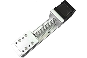 HUAJUEJUE Linear Stage Actuator Linear Stage Small Slide Guide CNC Screw Lead Motion Table Motorized Nema 14 Stepper Motor (50MM)