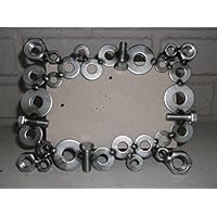 4 x 6 Picture Frame, Recycled Metal Picture Frame, Nuts & Bolts Picture Frame
