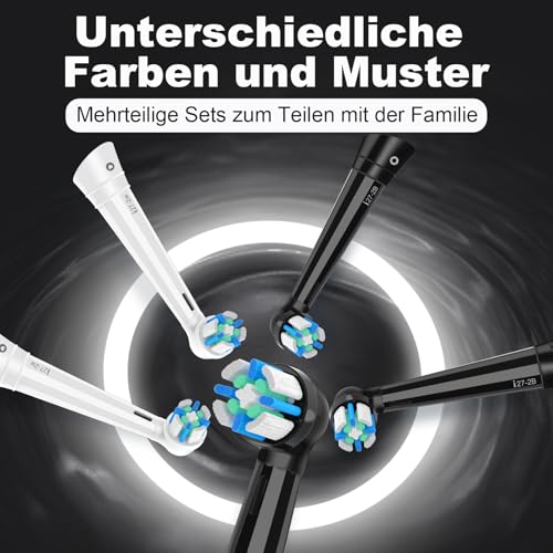 Brush Head Compatible with Oral B iO Electric Toothbrush, Multipack Toothbrush Heads for Cleaning Teeth (6 Black)