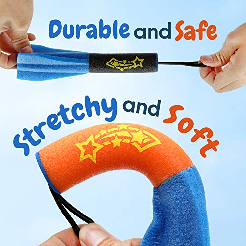 ZaxiDeel 8 Pack LED Foam Finger Rocket Launchers for Kids and Adults