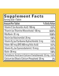 Nature Made Complejo super B con Vitamina C y ácido fólico, 460 unidades.