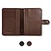 RFID Blocking Leather Travel Passport Holder With Snap, Bifold Wallet For Men And Women, Brown