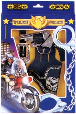 VILLA GIOCATTOLI 00045 Wild West Agent Police Diet-Cast Gun, Multicolor, One Size