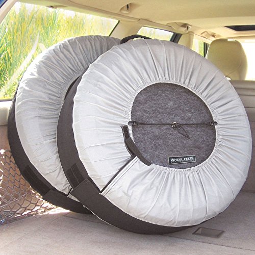 Kurgo Wheel Felts, Works with Tire Totes, Winter Tire Rim Cover, Universal Fit, Felt Pads, Fits