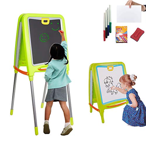 COLOR TREE Kids Easels Art Tables, 3 in 1 Standing Toddler Art Easel