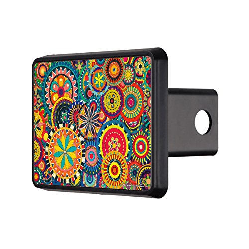 Airstrike Retro Floral Trailer Hitch Cover, Flower Girl Trailer Hitch