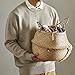 URFORESTIC Natural Woven Seagrass Tote Belly Basket for Storage, Laundry, Picnic, Plant Pot Cover, and Beach Bag (Large)