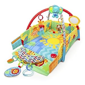 Bright Starts Baby's Play Place Playmat, Sunny' Safari
