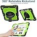 SEYMAC stock Case for iPad 9th/ 8th/ 7th Generation 10.2'', Shockproof with Screen Protector, Pencil Holder [360° Rotating Hand Strap] & Stand, for iPad 10.2 inch 2021-2019 (Green+Black)