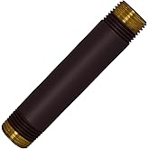 Westbrass D12104-12 ½” x 4" IPS Brass Pipe Nipple, Oil Rubbed Bronze