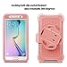 S6 Edge Case, Galaxy S6 Edge Case, BENTOBEN Shockproof Drop Protection Heavy Duty Rugged Belt Clip Holster Kickstand Hybrid Hard PC Soft Silicone Protective Case for Samsung Galaxy S6 Edge, Rose Gold