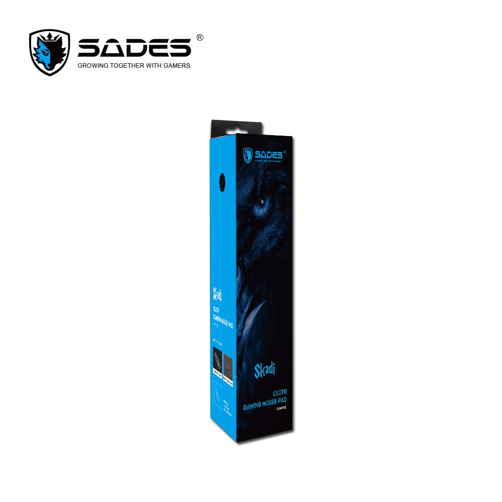 SADES Gaming & Office Desk Pad, 30.71 x 11.81 inches SKADI Large Size Cloth Well-in-Control Gaming Mouse Pad with Anti-Fraying Stitched Frame & Rubber Base, Dual Use Desk Writing Mat at Home