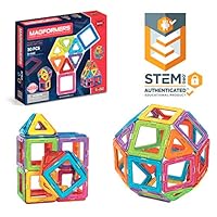 Magformers Basic Set (30 pieces) magnetic building blocks, educational magnetic tiles, magnetic building STEM toy - 63076