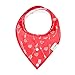 Sale! 4-Pack Bandana Bibs for Babies (Drool Bibs) with Teether Holder, Unisex Gift Set for Drooling and Teething, 100% Organic Cotton, Soft and Absorbent, Hypoallergenic - for Boys and Girls