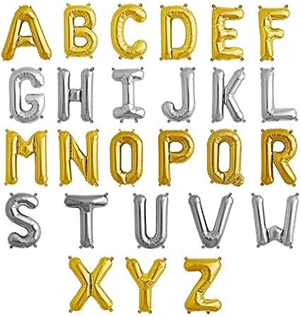 Amazon Com Rose Wood 16 Single Gold Alphabet Letter Balloons Aluminum Hanging Foil Film Balloon Mylar Balloons Air Balloon Cannot Float 16 Letter N Health Personal Care