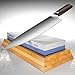 Gilded Chef - Knife Sharpening Stone and Premium Whetstone Sharpener Set - 1000/6000 Grit Waterstone Kit - Sharp Steel Knives are Safer - Best for Expensive Kitchen, Japanese Sushi, & Butcher Knives